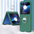 Motorola Razr+ 2023 Skin Feel Silicone Foldable Phone Case with Ring - Dark Green