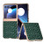 Motorola Razr+ 2023 Sky Series Nano Electroplating Genuine Leather Phone Case - Green
