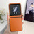 Motorola Razr+ 2023 Solid Color Leather Texture Phone Case - Orange