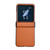 Motorola Razr+ 2023 Solid Color Leather Texture Three-stage Phone Case - Orange