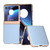 Motorola Razr+ 2023 Waves Series Nano Electroplating Genuine Leather Phone Case - Blue