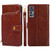 TCL 30 5G/30 + 5G Zipper Bag Leather Phone Case - Brown