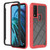 TCL 30 XE 5G Starry Sky Solid Color Series PC + TPU Phone Case - Red