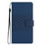 TCL 40 SE Diamond Embossed Skin Feel Leather Phone Case with Lanyard - Dark Blue