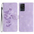 TCL 40 SE Flower Butterfly Embossing Pattern Leather Phone Case - Purple