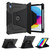 360 Degree Rotating Armored Smart Tablet Leather Case iPad 10th Gen 10.9 2022 - Black