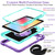 iPad 10th Gen 10.9 2022 360 Degree Rotation Shockproof Silicone + PC Tablet Case - Purple + Mint Green