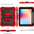 iPad 10th Gen 10.9 2022 360 Degree Rotation Shockproof Silicone + PC Tablet Case - Red+Black