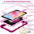 iPad 10th Gen 10.9 2022 360 Degree Rotation Shockproof Silicone + PC Tablet Case - Rose Red+Pink