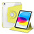 iPad 10th Gen 10.9 2022 360 Rotation Detachable Clear Acrylic Leather Tablet Case - Yellow