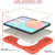 iPad 10th Gen 10.9 2022 360 Rotation PC+Silicone Tablet Case - Coral Orange
