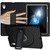 iPad 10th Gen 10.9 2022 360 Rotation Stand EVA Hard PC Tablet Case with Strap - Black