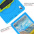 iPad 10th Gen 10.9 2022 360 Rotation Stand EVA Hard PC Tablet Case with Strap - Blue+Green