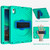 iPad 10th Gen 10.9 2022 360 Rotation Stand EVA Hard PC Tablet Case with Strap - Glacier+Blue