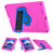 iPad 10th Gen 10.9 2022 360 Rotation Stand EVA Hard PC Tablet Case with Strap - Rose+Blue