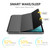 iPad 10th Gen 10.9 2022 3-fold Double-sided Clip Magnetic Smart Tablet Case  - Black