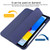iPad 10th Gen 10.9 2022 3-Fold Holder Armor Smart Leather Tablet Case - Royal Blue