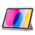iPad 10th Gen 10.9 2022 3-Fold Lock Buckle Leather Smart Tablet Case - Pink