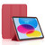 iPad 10th Gen 10.9 2022 3-fold TPU Leather Smart Tablet Case - Red