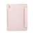 iPad 10th Gen 10.9 2022 3-folding Electric Pressed Skin Texture Leather Tablet Case - Light Pink