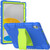 iPad 10th Gen 10.9 2022 3-Layer Protection Screen Frame + PC + Silicone Tablet Case - Blue+Lime