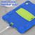 iPad 10th Gen 10.9 2022 3-Layer Protection Screen Frame + PC + Silicone Tablet Case - Blue+Lime