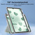 iPad 10th Gen 10.9 2022 720 Rotation Magnetic Painted Leather Smart Tablet Case - Green Heart