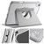 iPad 10th Gen 10.9 2022 Acrylic 360 Degree Rotation Holder Tablet Leather Case - Fog Grey