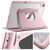 iPad 10th Gen 10.9 2022 Acrylic 360 Degree Rotation Holder Tablet Leather Case - Sand Pink