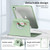 iPad 10th Gen 10.9 2022 Acrylic 360 Rotation Detachable Leather Tablet Case - Green