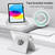 iPad 10th Gen 10.9 2022 Acrylic 360 Rotation Detachable Leather Tablet Case - Grey