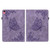 iPad 10th Gen 10.9 2022 Butterfly Flower Embossed Leather Tablet Case - Purple