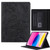 iPad 10th Gen 10.9 2022 Butterfly Love Flower Embossed Leather Smart Tablet Case - Black