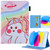 iPad 10th Gen 10.9 2022 Colored Drawing Leather Smart Tablet Case - Crown Unicorns