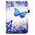 iPad 10th Gen 10.9 2022 Colored Drawing Stitching Elastic Band Smart Leather Tablet Case - Flower Butterfly