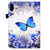 iPad 10th Gen 10.9 2022 Colored Drawing Stitching Elastic Band Smart Leather Tablet Case - Flower Butterfly