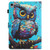 iPad 10th Gen 10.9 2022 Colored Drawing Stitching Leather Tablet Smart Case - Owl