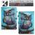 iPad 10th Gen 10.9 2022 Colored Drawing Stitching Leather Tablet Smart Case - Owl