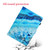 iPad 10th Gen 10.9 2022 Coloured Drawing Stitching Smart Leather Tablet Case - Blue Marble