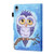 iPad 10th Gen 10.9 2022 Coloured Drawing Stitching Smart Leather Tablet Case - Blue Owl