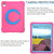 iPad 10th Gen 10.9 2022 EVA + PC Tablet Protective Case with 360 Rotating Bracket - Rose Red+Blue