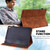 iPad 10th Gen 10.9 2022 Peacock Embossed Pattern Leather Tablet Case - Brown