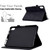 iPad 10th Gen 10.9 2022 Rhombus Embossed Leather Smart Tablet Case - Black