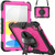 iPad 10th Gen 10.9 2022 Silicone + PC Full Body Protection Tablet Case - Rose Red + Black