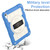 iPad 10th Gen 10.9 2022 Silicone Hybrid PC Shockproof Tablet Case with Shoulder Strap - Azure Blue