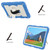 iPad 10th Gen 10.9 2022 Silicone Hybrid PC Shockproof Tablet Case with Shoulder Strap - Azure Blue