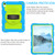 iPad 10th Gen 10.9 2022 Silicone Hybrid PC Shockproof Tablet Case with Shoulder Strap - Bluish-Green