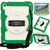 iPad 10th Gen 10.9 2022 Silicone Hybrid PC Shockproof Tablet Case with Shoulder Strap - Classic Green