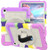 iPad 10th Gen 10.9 2022 Silicone Hybrid PC Shockproof Tablet Case with Shoulder Strap - Colorful Purple