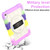 iPad 10th Gen 10.9 2022 Silicone Hybrid PC Shockproof Tablet Case with Shoulder Strap - Colorful Purple